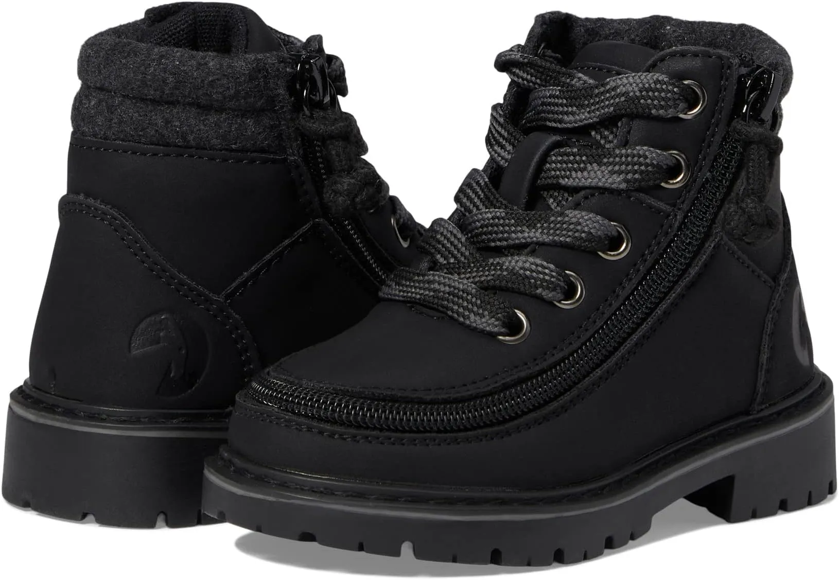 Lugs II BILLY Footwear Kids Lace Up Boots, Black