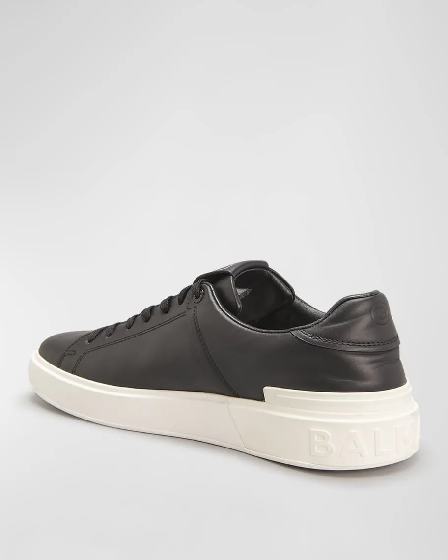 Men's B-Court Balmain Leather Low Top Sneakers