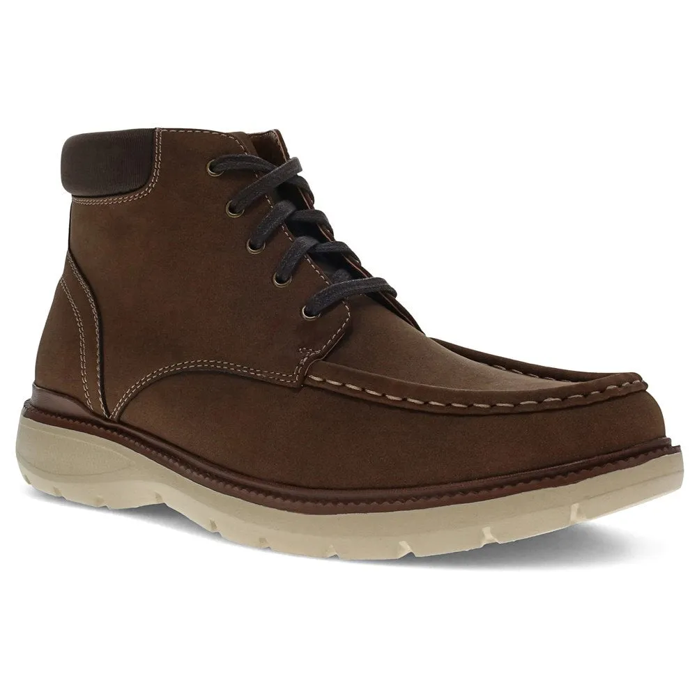 Men's Rowan Moc Toe Lace-Up Dockers Boots, Dark Tan