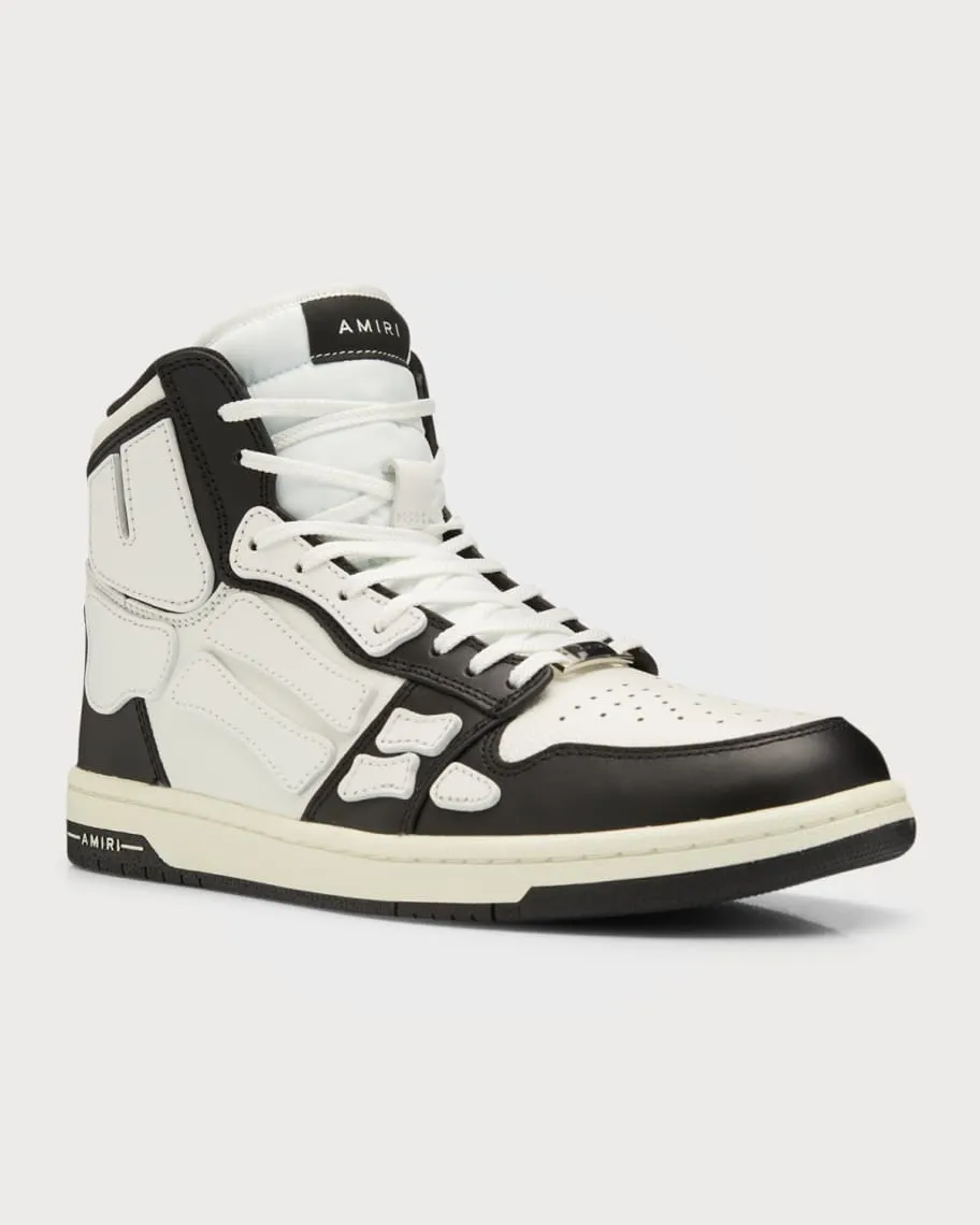 Men's Skel-Top Hi Leather Bones Amiri High Top Sneakers