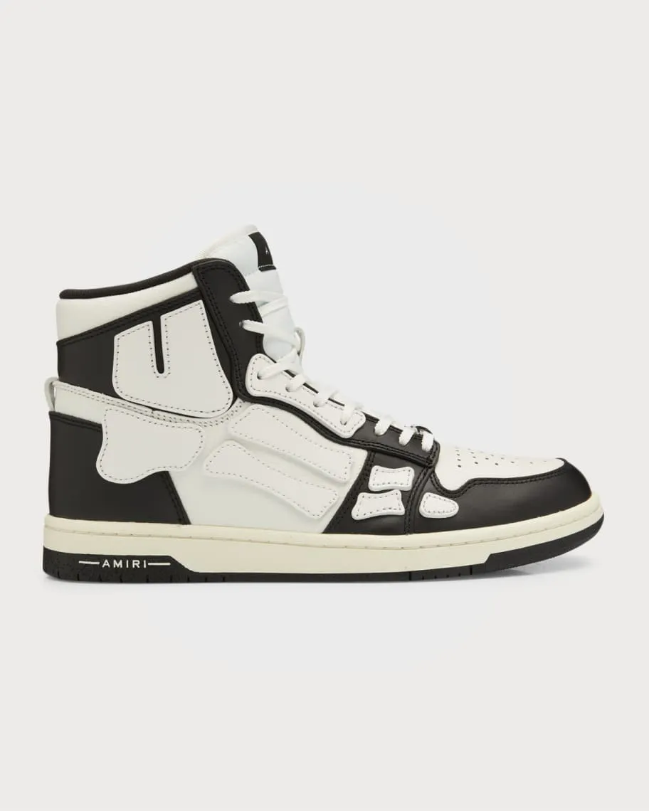 Men's Skel-Top Hi Leather Bones Amiri High Top Sneakers