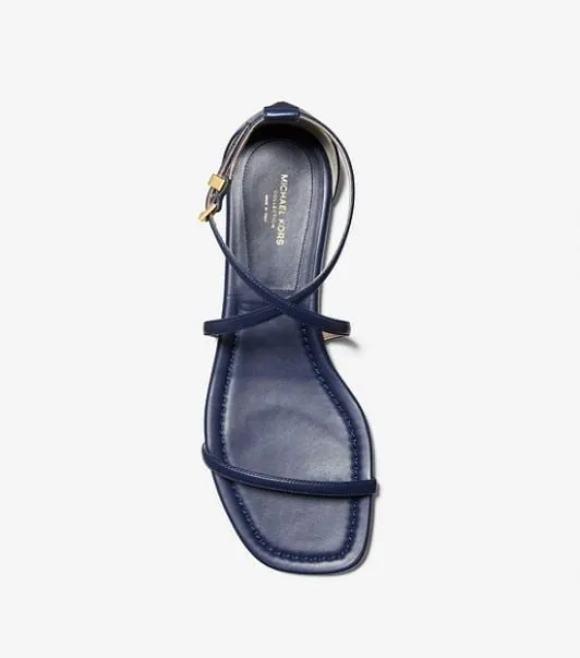 Michael Kors Polly Leather Sandals, Navy