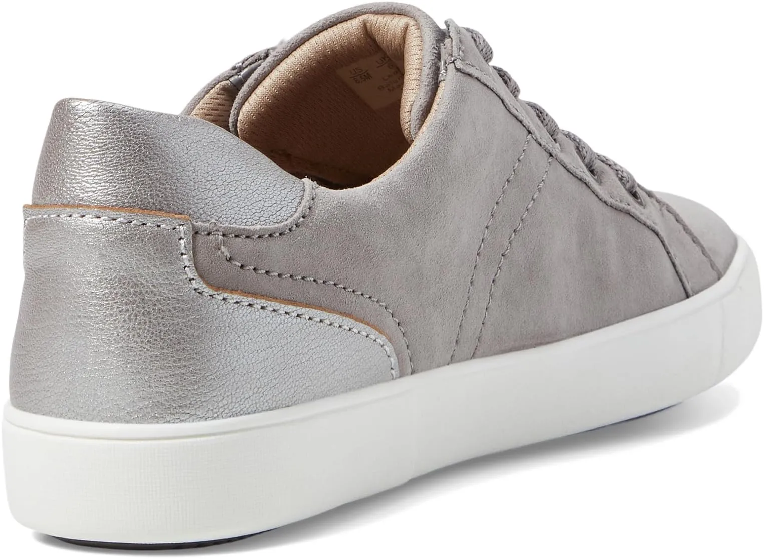 Morrison Naturalizer Sneakers in Gray Silver Suede/Metallic