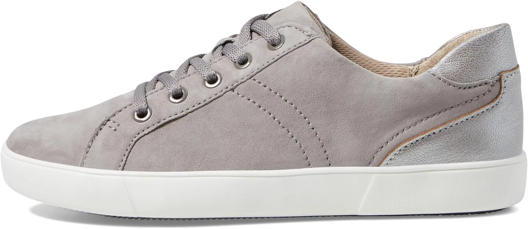 Morrison Naturalizer Sneakers in Gray Silver Suede/Metallic