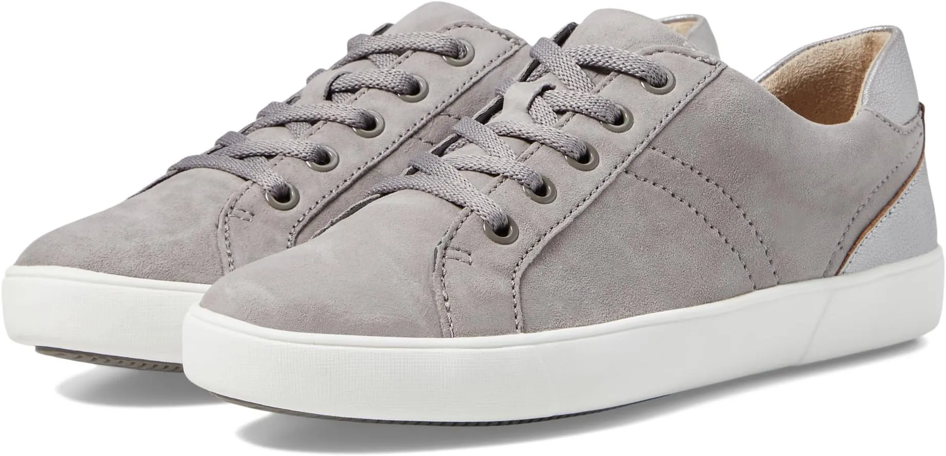 Morrison Naturalizer Sneakers in Gray Silver Suede/Metallic