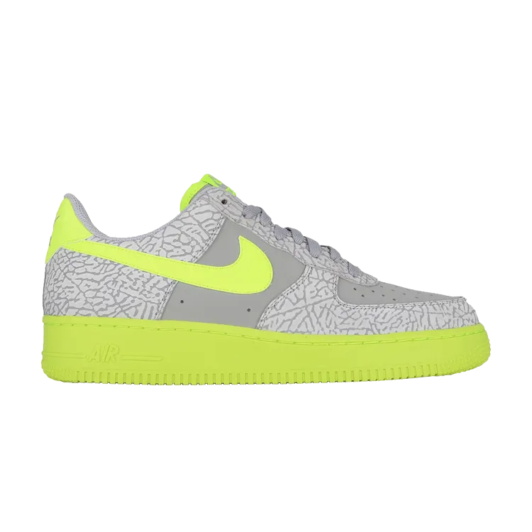 Nike Air Force 1 Low 'Elephant Volt', gray