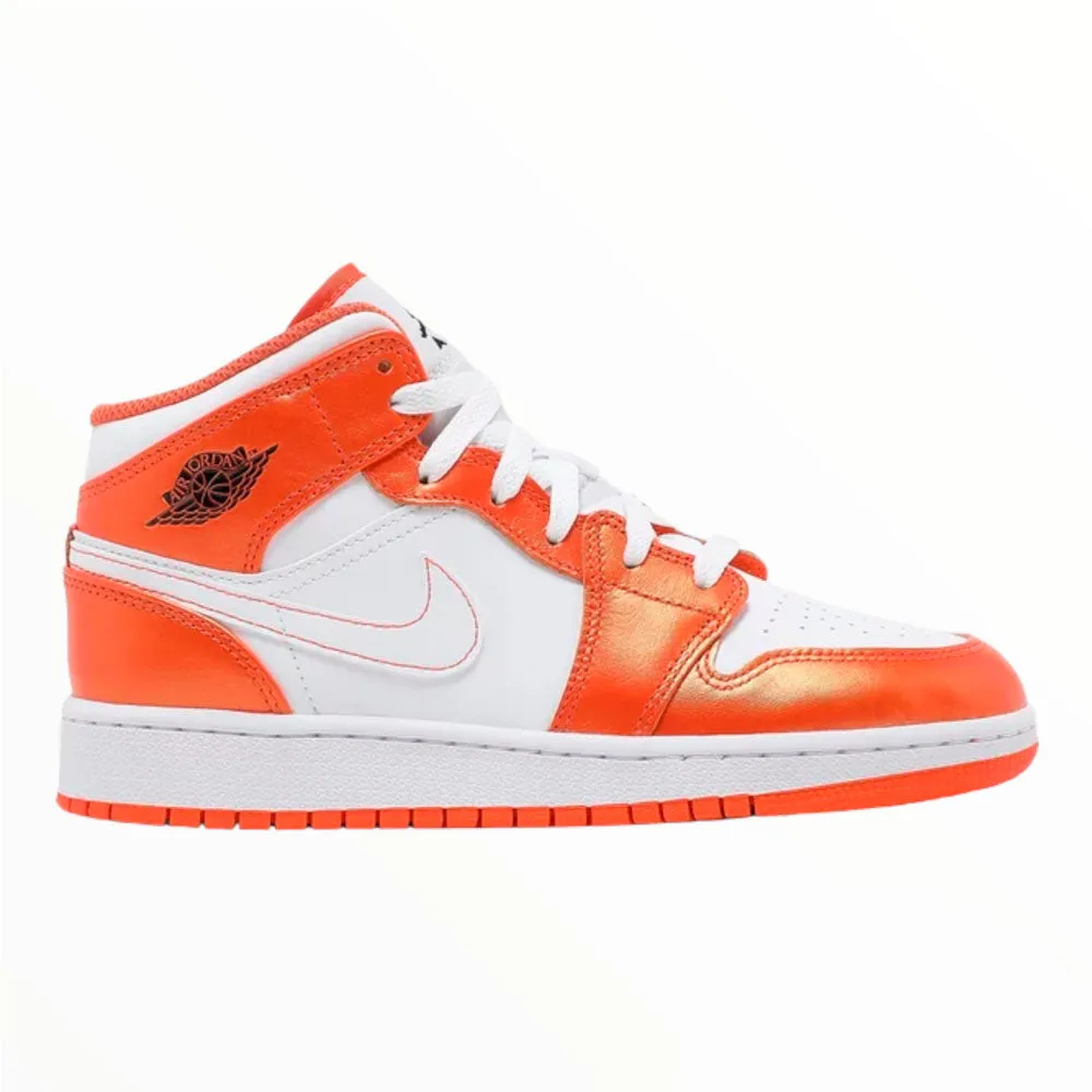 Nike Air Jordan 1 Mid SE GS sneakers, orange