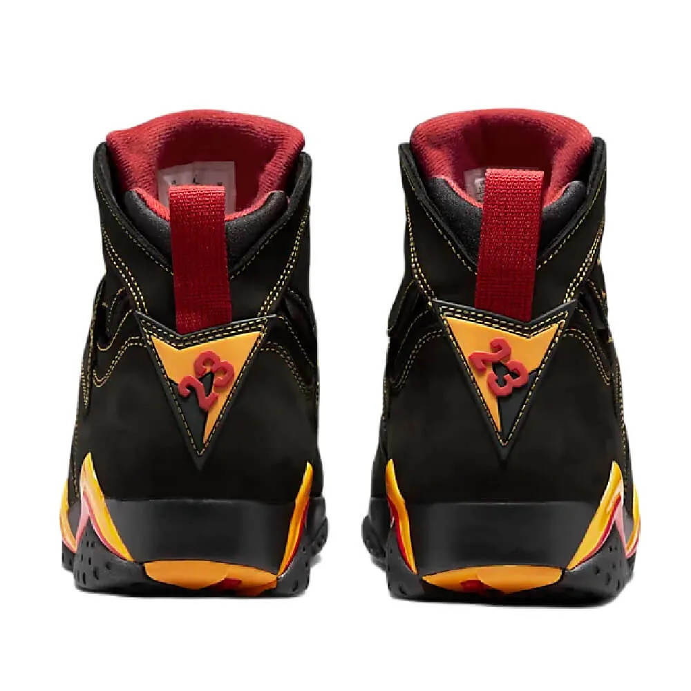 Nike Air Jordan 7 Retro Sneakers, Black/Yellow/Red