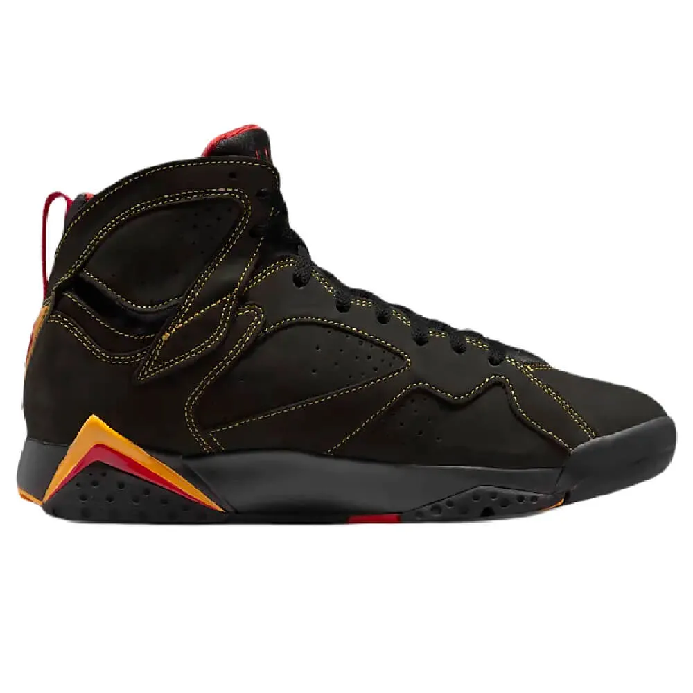 Nike Air Jordan 7 Retro Sneakers, Black/Yellow/Red