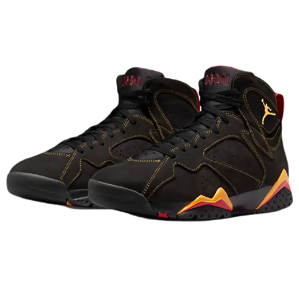 Nike Air Jordan 7 Retro Sneakers, Black/Yellow/Red