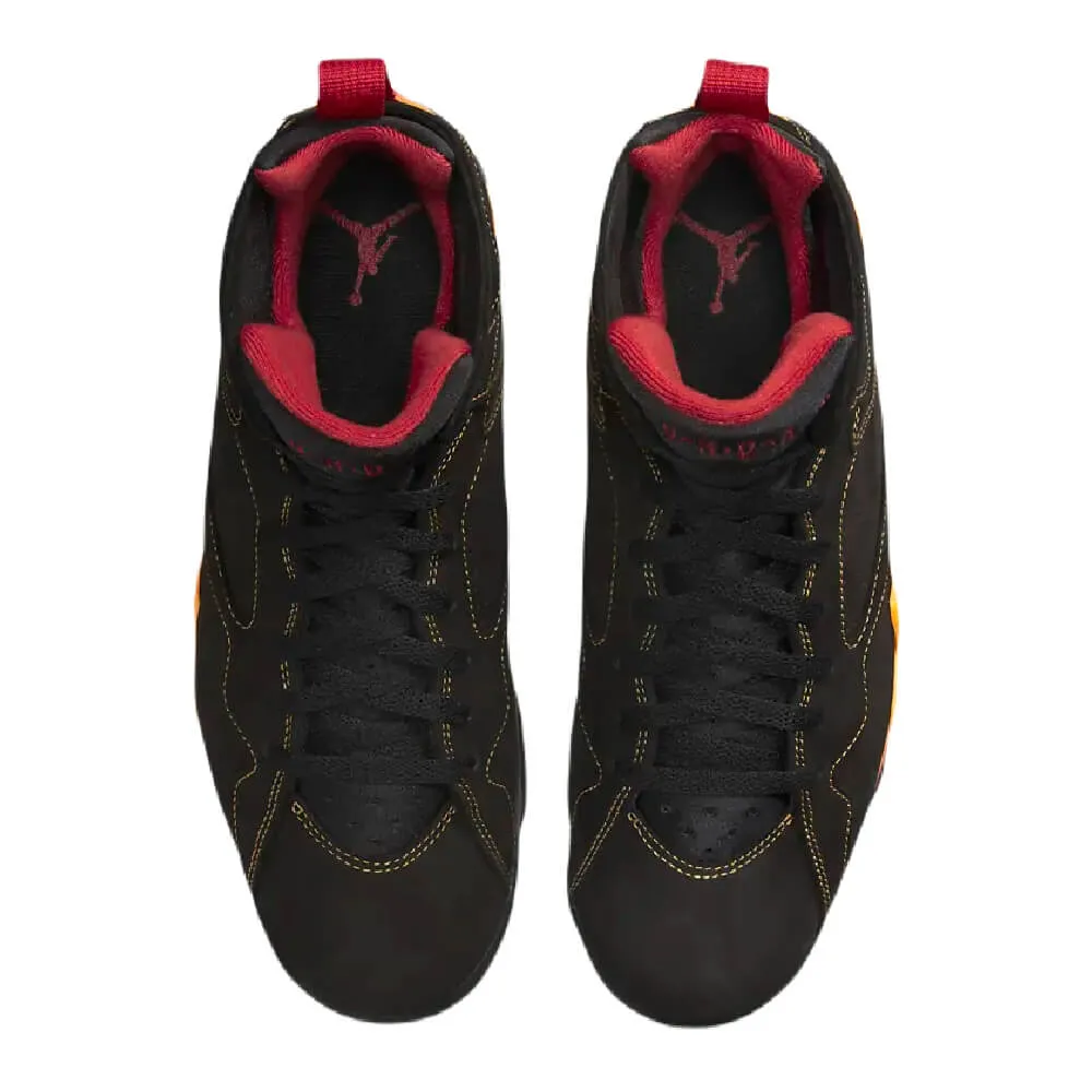 Nike Air Jordan 7 Retro Sneakers, Black/Yellow/Red