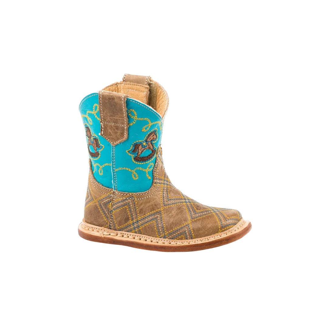 Roper Footwear Kid's Tumbled Bright Blue Infant Boots