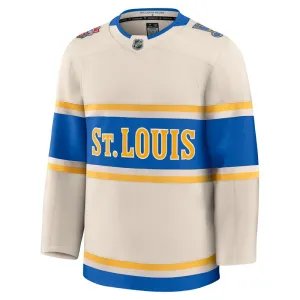 ST. LOUIS BLUES FANATICS PREMIUM WINTER CLASSIC JERSEY - BEIGE