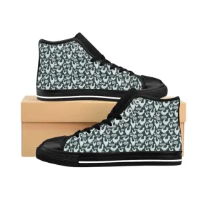 Steel Green Snooty Cats Women's High-top Sneakers