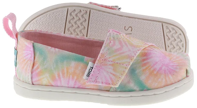 Toms Shoes Infants Canvas Alpargata Tie Dye Pink