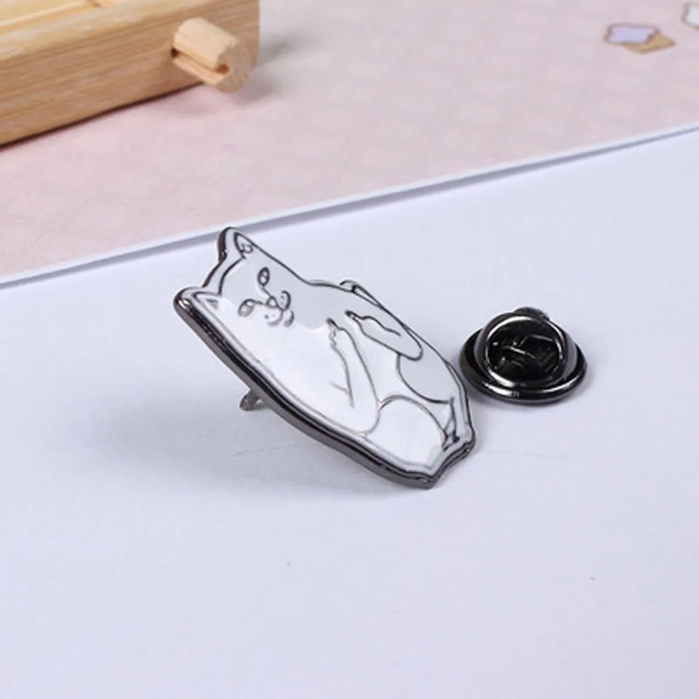 Trendy  Funny Finger Cat Brooch