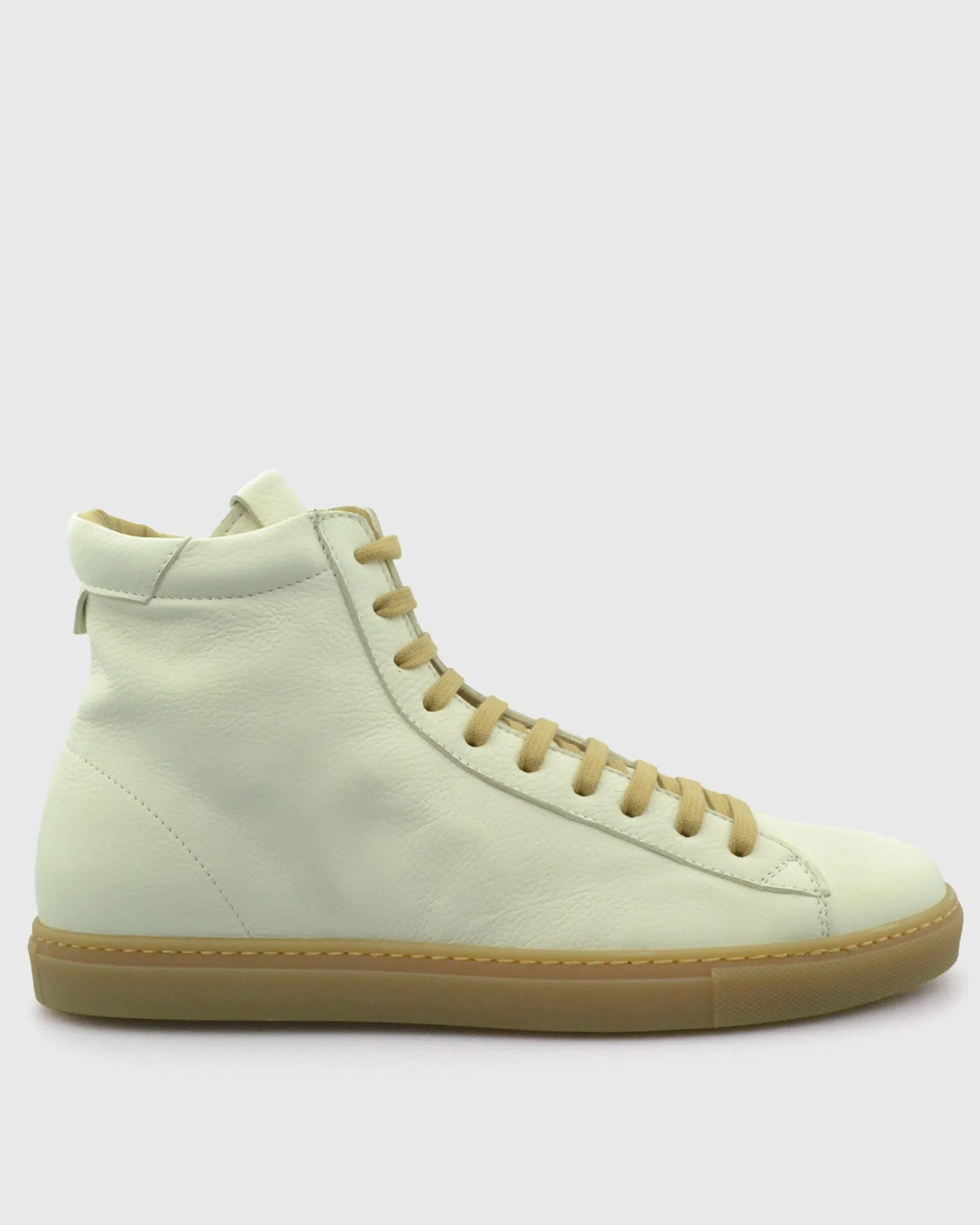 VINCENT & FRANKS VFW23 PUTTY HIGH-TOP LEATHER SNEAKER