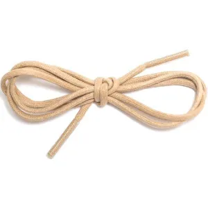 Waxed Cotton Dress Round 1/8" - Beige (12 Pair Pack) Shoelaces